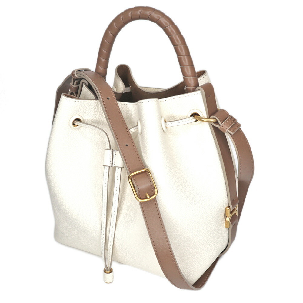Chloe Marcie Leather Bag White